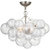 Visual Comfort Signature - JN 4110BSL/CG - LED Semi-Flush Mount - Talia - Burnished Silver Leaf and Clear Swirled Glass