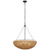 Visual Comfort Signature - CHC 5637AI/NTW - LED Chandelier - Clovis - Aged Iron and Natural Wicker