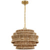 Visual Comfort Signature - CHC 5015AB/NAB - LED Chandelier - Antigua - Antique-Burnished Brass and Natural Abaca