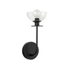 Alora - WV515205MBCL - One Light Wall Vanity - Sylvia - Matte Black/Clear Glass