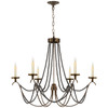 Visual Comfort Signature - CHC 1415R - Six Light Chandelier - Marigot - Hand Painted Rust Finish