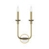 Alora - WV351502VB - Two Light Bathroom Fixture - Peabody - Vintage Brass