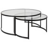 Uttermost - 25190 - Nesting Coffee Tables S/2 - Rhea - Satin Black