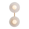 Alora - WV346214VBAR - LED Vanity - Dahlia - Vintage Brass/Alabaster