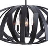 Uttermost - 22137 - Three Light Pendant - Thales - Matte Black