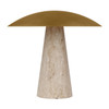 Visual Comfort Modern - SLTB34327NB/NT - LED Table Lamp - Aegis - Natural Brass/Natural Travertine