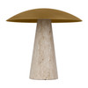 Visual Comfort Modern - SLTB34327NB/NT - LED Table Lamp - Aegis - Natural Brass/Natural Travertine