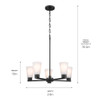 Kichler - 52436BK - Five Light Chandelier - Stamos - Black