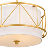 Kichler - 52074CLG - Three Light Pendant/Semi Flush - Birkleigh - Classic Gold