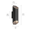 Kichler - 49608BKLED - LED Outdoor Wall Mount - Estella - Black