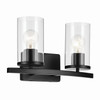 Kichler - 45496BKCLR - Two Light Bath - Crosby - Black