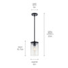 Kichler - 43996BK - One Light Mini Pendant - Crosby - Black