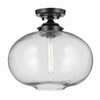 Kichler - 43913BK - One Light Semi Flush Mount - Avery - Black