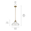 Kichler - 43906NBR - One Light Pendant - Avery - Natural Brass