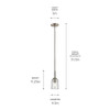 Kichler - 43674NICLR - One Light Mini Pendant - Shailene - Brushed Nickel