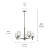 Kichler - 43671NICLR - Five Light Chandelier - Shailene - Brushed Nickel