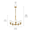 Kichler - 43671NBRCLR - Five Light Chandelier - Shailene - Natural Brass