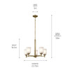 Kichler - 43671NBR - Five Light Chandelier - Shailene - Natural Brass