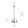 Kichler - 43670BKCLR - Three Light Mini Chandelier - Shailene - Black