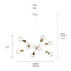 Kichler - 43118WH - Eight Light Chandelier - Armstrong - White