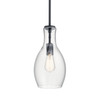 Kichler - 42456BK - One Light Pendant - Everly - Black