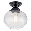 Kichler - 42296BK - One Light Semi Flush Mount - Avery - Black