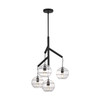 Visual Comfort Modern - 700SDNMPR1CB - Four Light Chandelier - Sedona - Nightshade Black