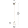 Kichler - 43640NI - One Light Mini Pendant - Jolie - Brushed Nickel