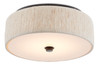 Currey and Company - 9999-0062 - One Light Flush Mount - Tyrone - Natural/Black