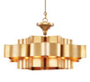 Currey and Company - 9494 - Six Light Chandelier - Grand - Antique Gold Leaf