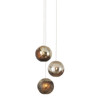 Currey and Company - 9000-1013 - Three Light Pendant - Pathos - Antique Silver/Antique Gold/Matte Charcoal