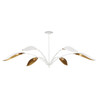 Currey and Company - 9000-0974 - Six Light Chandelier - Yuriko - Gesso White/Contemporary Gold Leaf