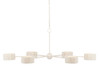 Currey and Company - 9000-0865 - Six Light Chandelier - Monreale - White