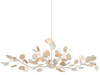 Currey and Company - 9000-0816 - Six Light Chandelier - Lunaria - Contemporary Silver Leaf