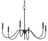 Currey and Company - 9000-0653 - Six Light Chandelier - Tirrell - Antique Black