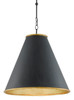 Currey and Company - 9000-0535 - One Light Pendant - Pierrepont - Antique Black/Contemporary Gold Leaf/Painted Gold