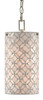 Currey and Company - 9000-0490 - One Light Pendant - Ellison - Pearl/Antique Silver Leaf