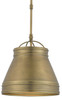 Currey and Company - 9000-0488 - One Light Pendant - Lumley - Antique Brass