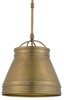 Currey and Company - 9000-0488 - One Light Pendant - Lumley - Antique Brass