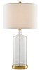 Currey and Company - 6510 - One Light Table Lamp - Hazel - Clear Seeded Glass/Brass
