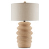 Currey and Company - 6000-0798 - One Light Table Lamp - Kavala - Natural/Satin Black