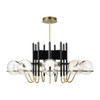 Visual Comfort Modern - 700CRBY9BNB-LED927-277 - LED Chandelier - Crosby - Glossy Black/Natural Brass