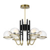 Visual Comfort Modern - 700CRBY6BNB-LED927-277 - LED Chandelier - Crosby - Glossy Black/Natural Brass