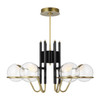 Visual Comfort Modern - 700CRBY6BNB-LED927 - LED Chandelier - Crosby - Glossy Black/Natural Brass