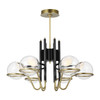 Visual Comfort Modern - 700CRBY6BNB-LED927 - LED Chandelier - Crosby - Glossy Black/Natural Brass