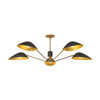 Alora - PD550545MBAG - Five Light Pendant - Oscar - Aged Gold/Matte Black