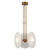 Alora - PD350318VBGO - LED Pendant - Harbour - Vintage Brass/Glossy Opal