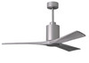 Matthews Fan Company - PA3-BN-BW-52 - 52Ceiling Fan - Patricia - Brushed Nickel