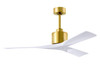 Matthews Fan Company - NK-BRBR-MWH-52 - 52Ceiling Fan - Nan - Brushed Brass