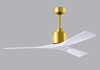 Matthews Fan Company - NK-BRBR-MWH-52 - 52Ceiling Fan - Nan - Brushed Brass